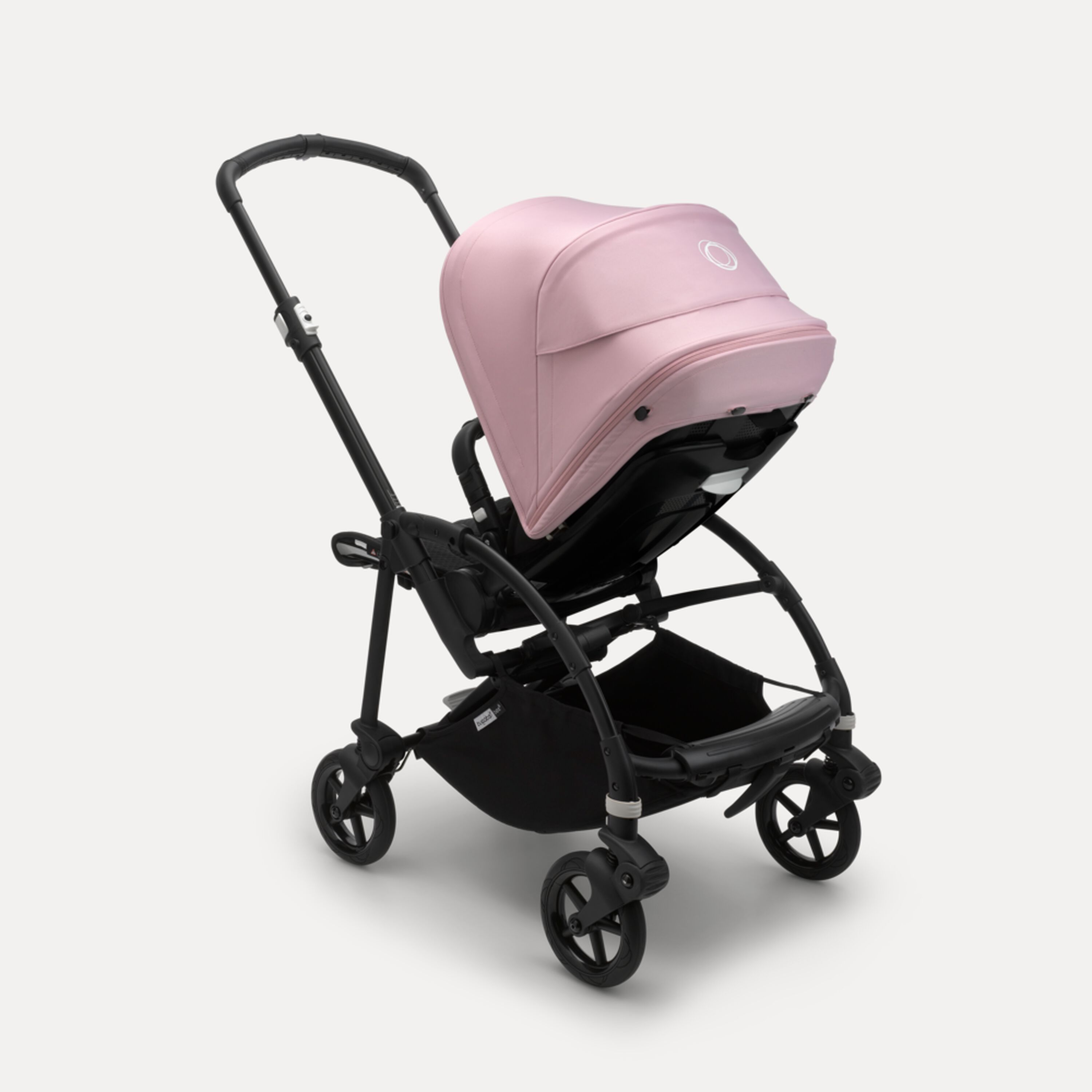 Bugaboo Bee 6 seat stroller soft pink sun canopy, black fabrics, black chassis - Main Modal Image Slide 4 of 4
