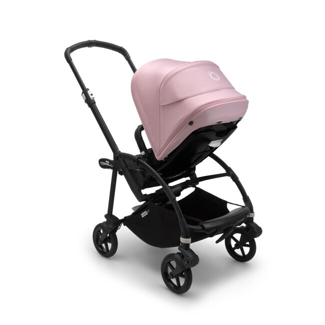 Bugaboo Bee 6 seat stroller soft pink sun canopy, black fabrics, black chassis - Main Image Slide 7 of 7
