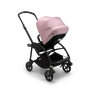 Bugaboo Bee 6 seat stroller soft pink sun canopy, black fabrics, black chassis - Thumbnail Slide 7 of 7