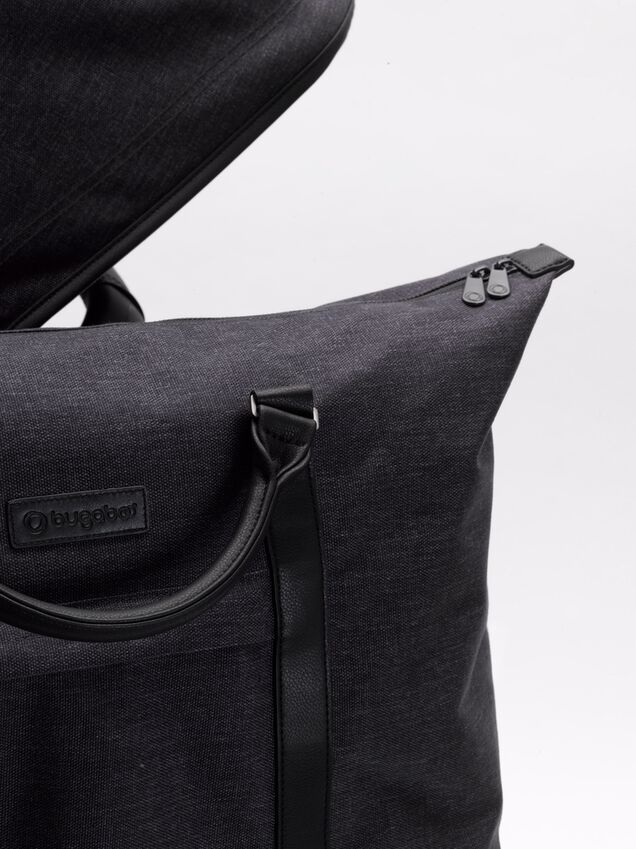 Bugaboo Donkey 3 Mono seat and carrycot pushchair mineral washed black sun canopy, mineral washed black fabrics, black base - Main Image Slide 4 of 7