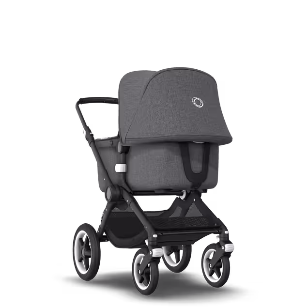 EU - Bugaboo Fox stroller bundle black grey melange - Main Image Slide 1 of 6