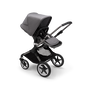 Bugaboo Fox 3 seat stroller with graphite frame, grey fabrics, and grey sun canopy. - Thumbnail Slide 7 of 7