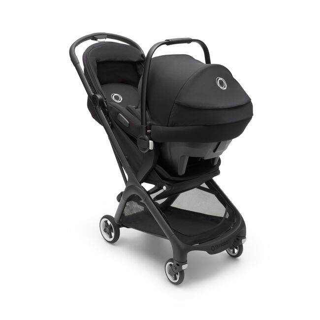 Bugaboo Butterfly seat stroller black base, stormy blue fabrics, stormy blue sun canopy - Main Image Slide 14 of 15