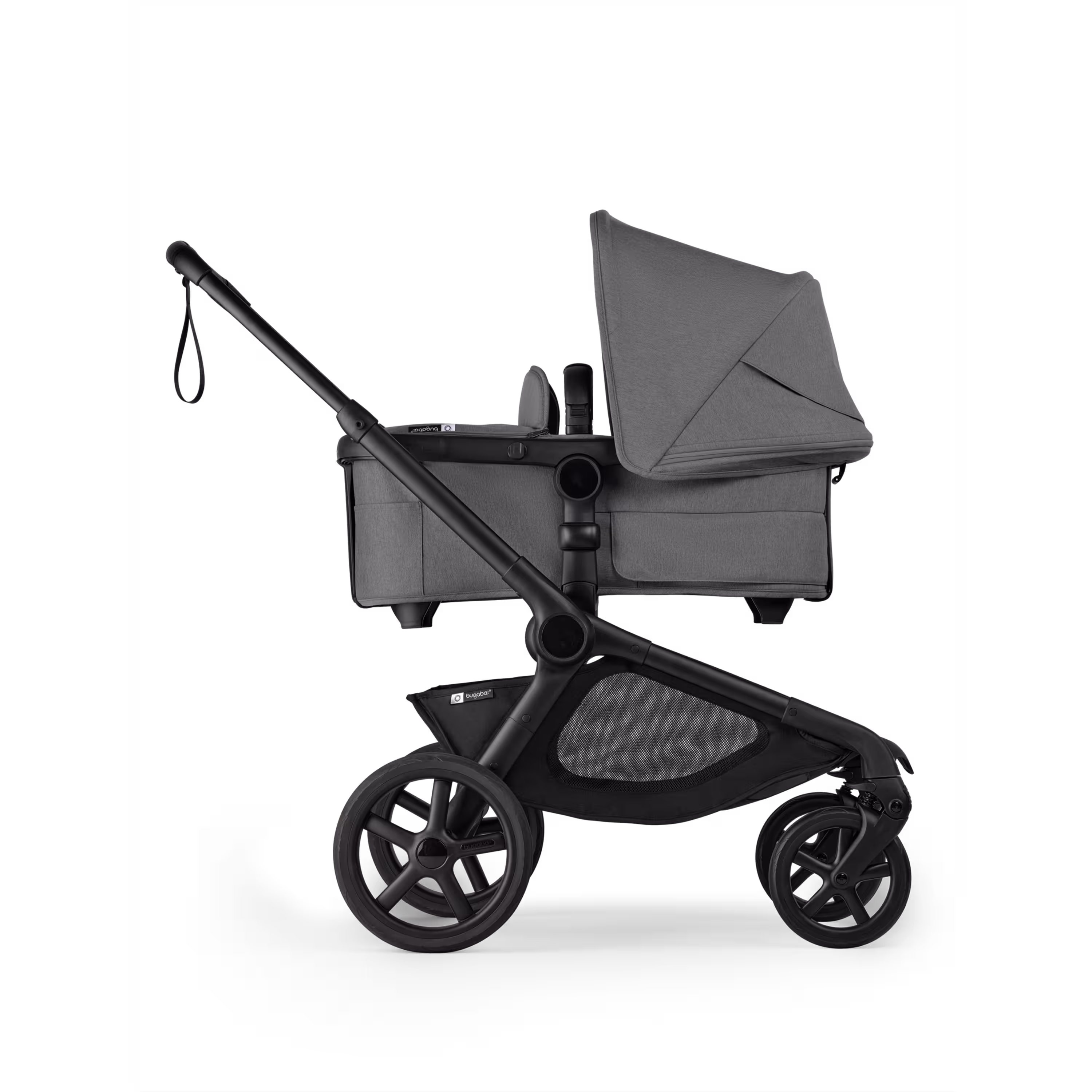 Bugaboo Kangaroo 2-in-1 pram black base, moon grey fabrics, moon grey sun canopy - Main Modal Image Slide 2 of 18