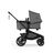 Bugaboo Kangaroo 2-in-1 pram black base, moon grey fabrics, moon grey sun canopy - Thumbnail Slide 2 of 18