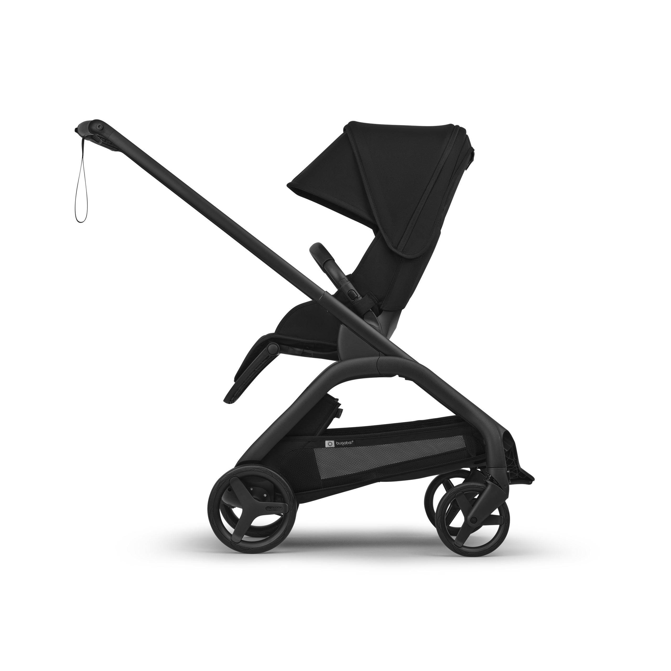 Bugaboo Dragonfly Plus seat stroller black base, forest green fabrics,forest green sun canopy - Thumbnail Slide 2 of 11