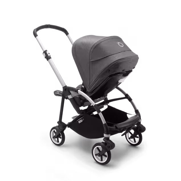 US - B6 bassinet stroller bundle aluminum, grey melange, grey melange - Main Image Slide 5 of 7