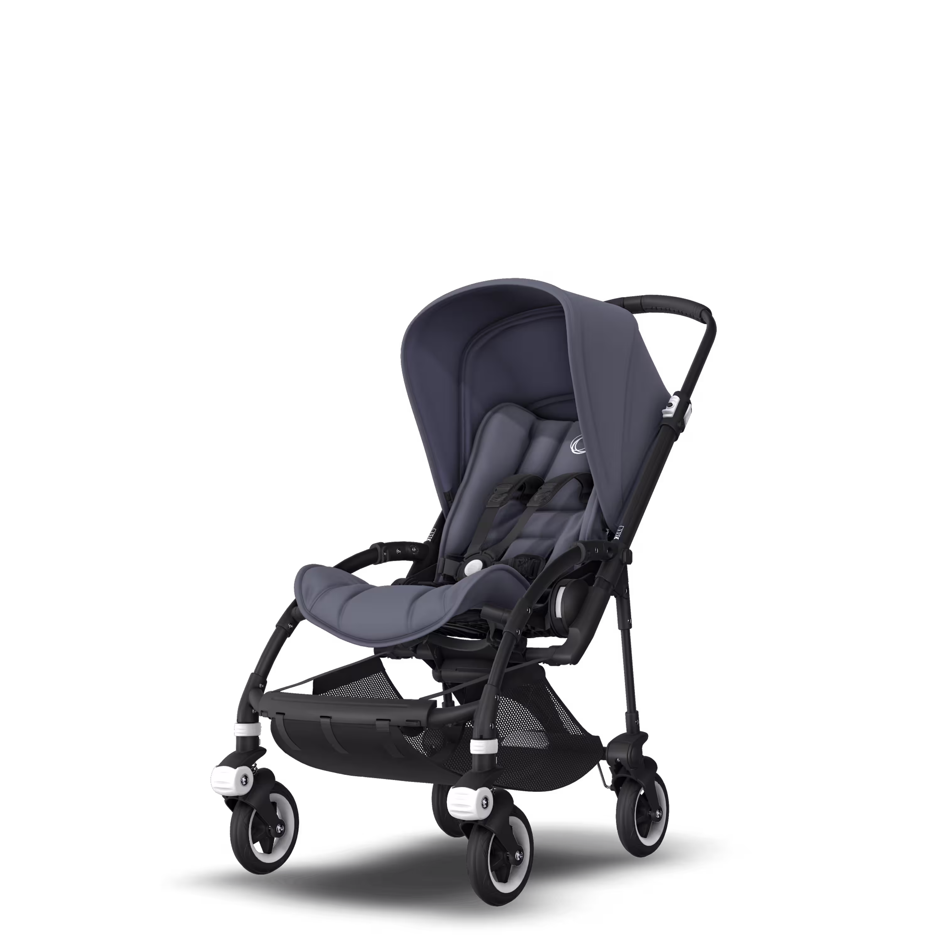 Bugaboo Bee 5 seat stroller steel blue sun canopy, steel blue fabrics, black base - Main Modal Image Slide 5 of 6
