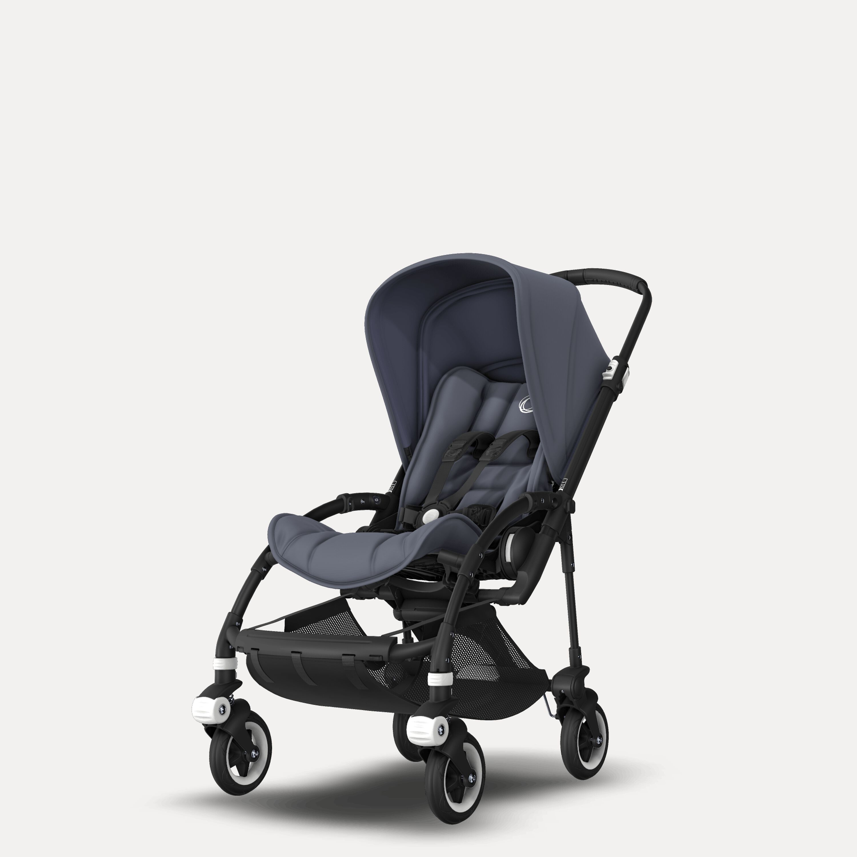 Bugaboo Bee 5 seat stroller steel blue sun canopy, steel blue fabrics, black base - Main Modal Image Slide 5 of 6