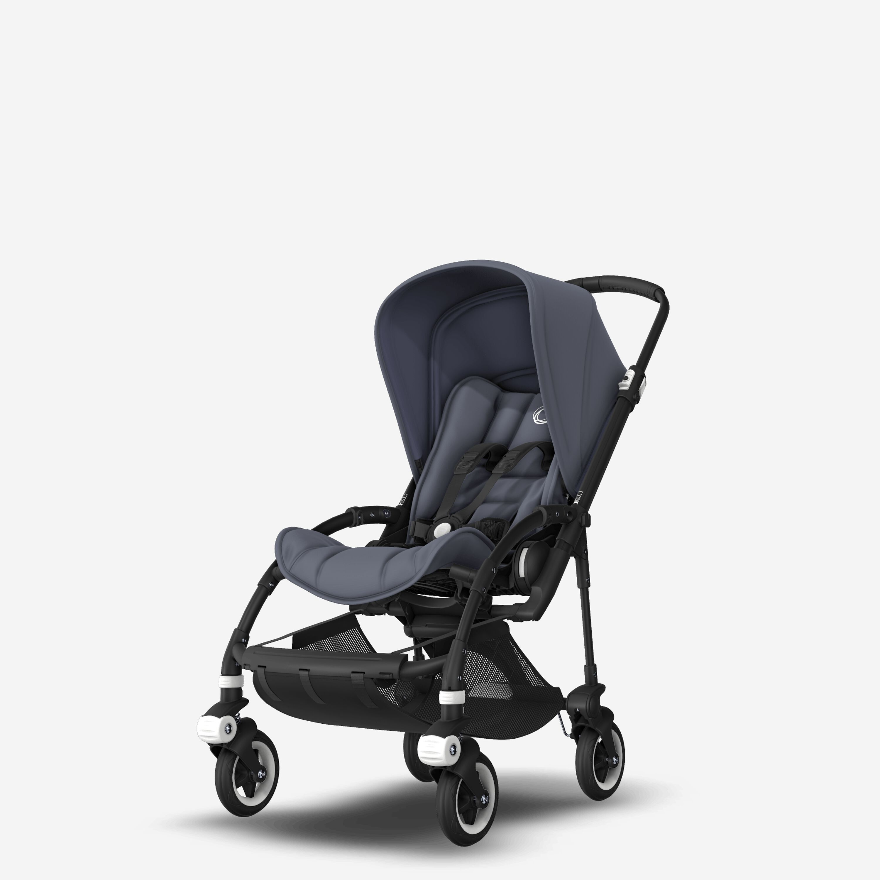 Bugaboo Bee 5 seat stroller steel blue sun canopy, steel blue fabrics, black base - Main Modal Image Slide 5 of 6
