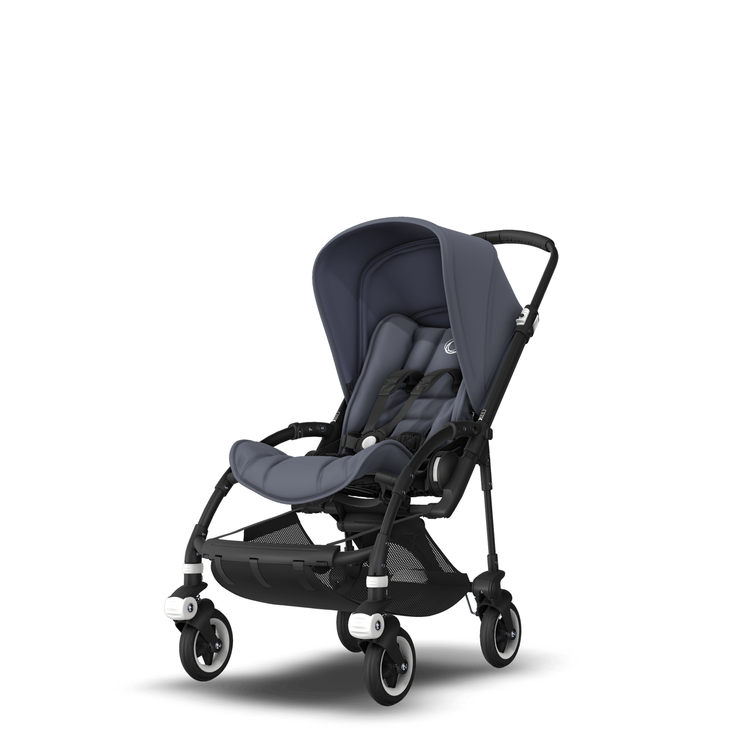 Bugaboo Bee 5 seat stroller steel blue sun canopy, steel blue fabrics, black base - Thumbnail Slide 5 of 6