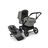 Bugaboo Donkey 5 Mono 2-in-1 stroller black base, forest green fabrics, forest green sun canopy - Thumbnail Slide 1 of 12