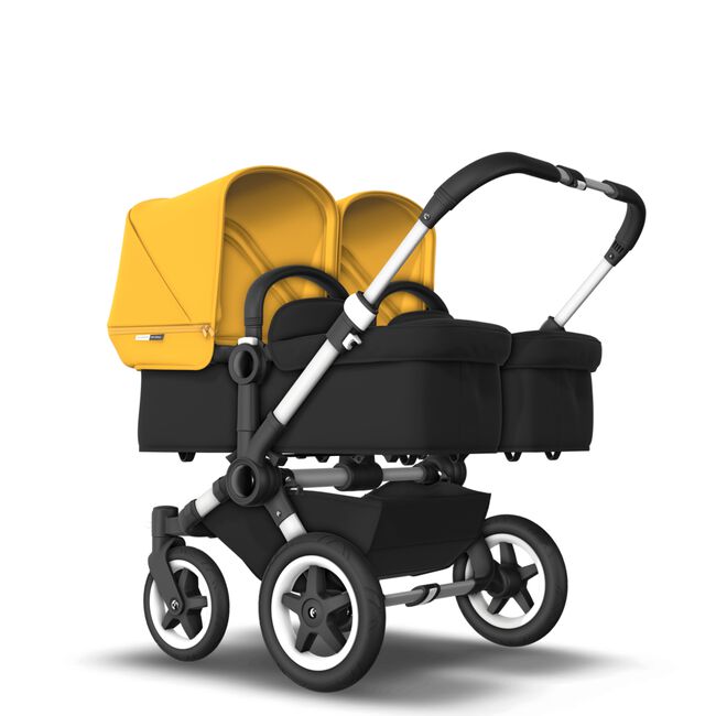 US - D2T stroller bundle aluminum, black, sunrise yellow - Main Image Slide 1 of 2