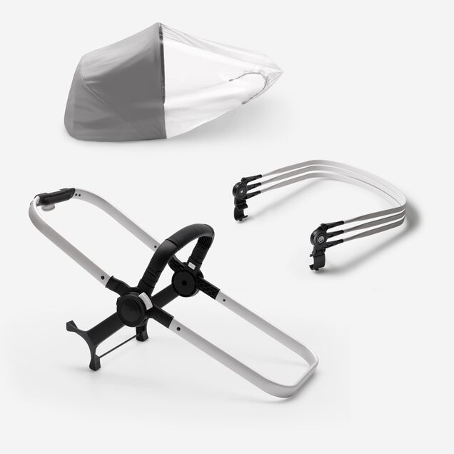 Refurbished Bugaboo donkey3 duo extension set base ALU - Main Image Slide 1 of 2