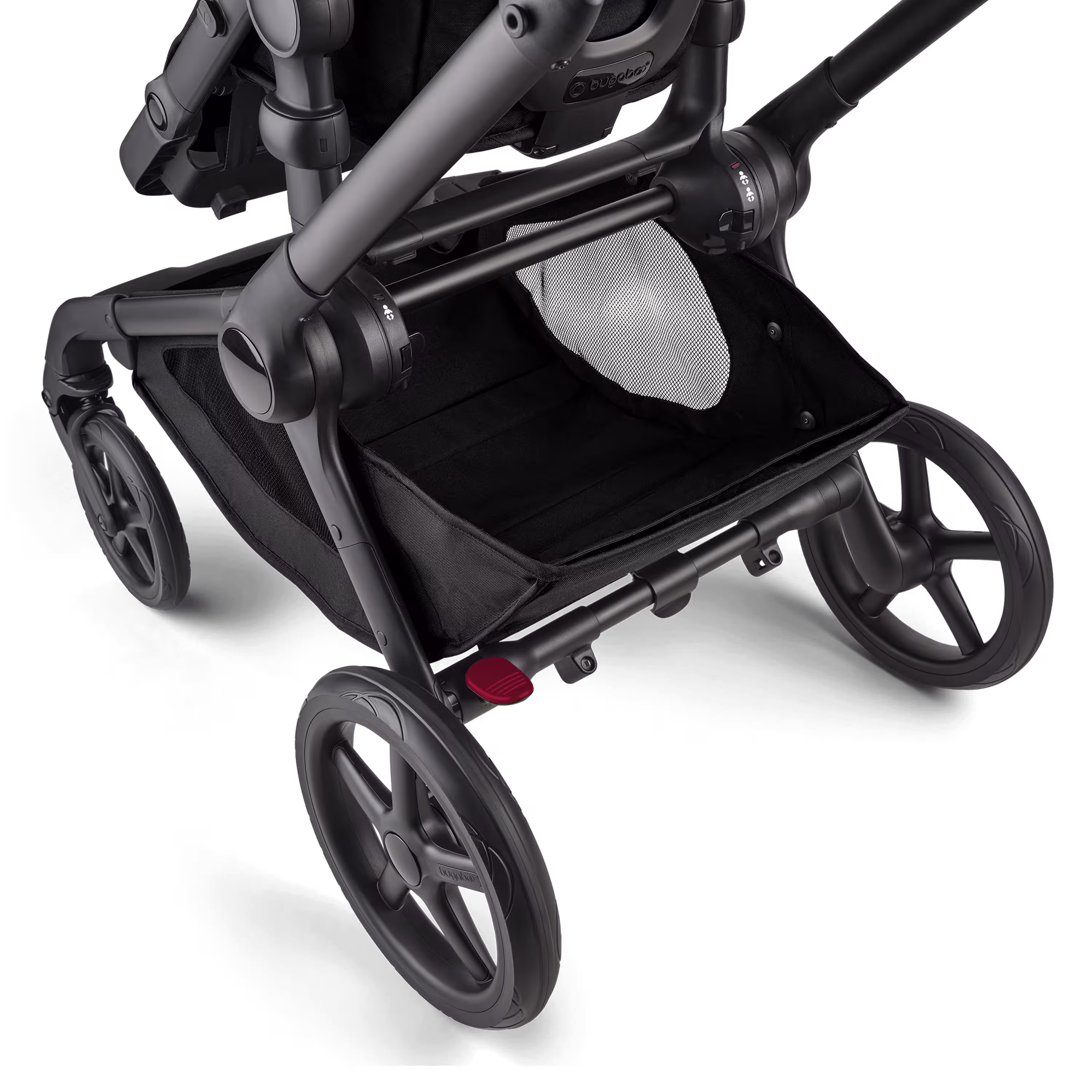 Bugaboo Kangaroo 2-in-1 pram black base, dark cherry red fabrics, dark cherry red sun canopy - Main Modal Image Slide 8 of 18