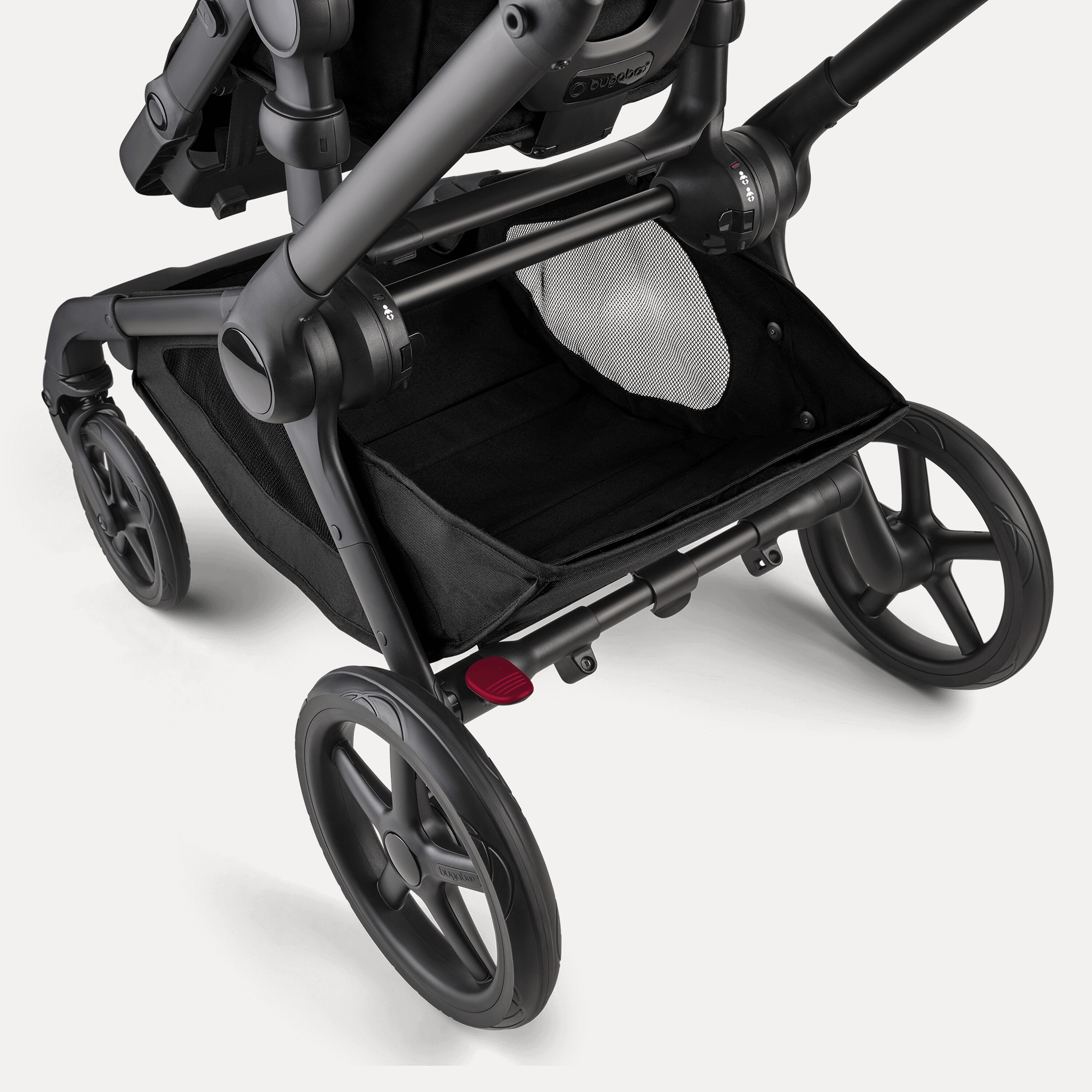 Bugaboo Kangaroo 2-in-1 pram black base, dark cherry red fabrics, dark cherry red sun canopy - Main Modal Image Slide 8 of 18