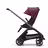Bugaboo Dragonfly 2-in-1 stroller graphite base, midnight black fabrics, dark cherry red sun canopy - Thumbnail Slide 2 of 16
