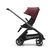 Bugaboo Dragonfly 2-in-1 stroller graphite base, midnight black fabrics, dark cherry red sun canopy - Thumbnail Slide 2 of 16