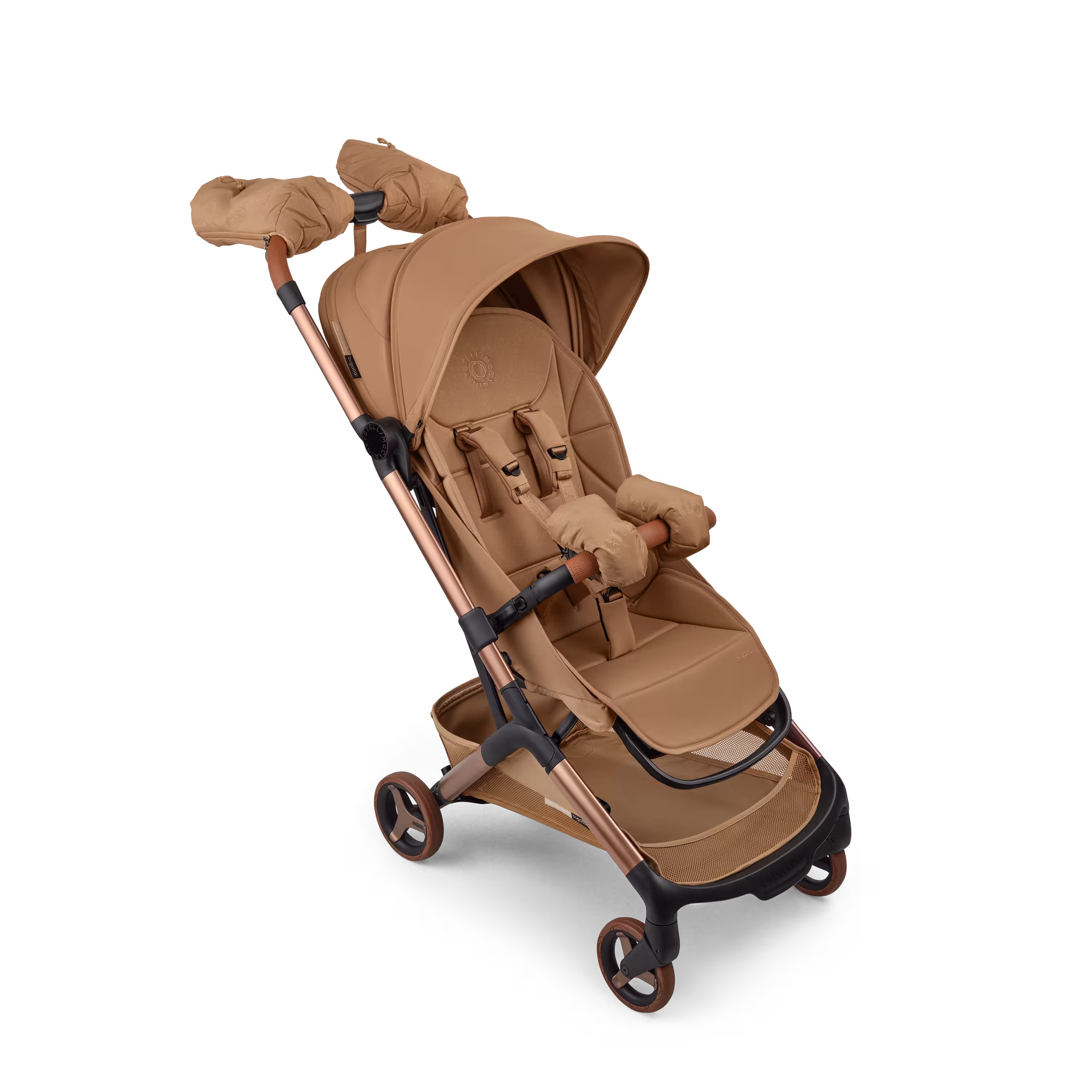 Bugaboo x Stella McCartney Butterfly 2 travel pushchair tobacco brown base, tobacco brown fabrics, tobacco brown sun canopy - Main Modal Image Slide 10 of 11
