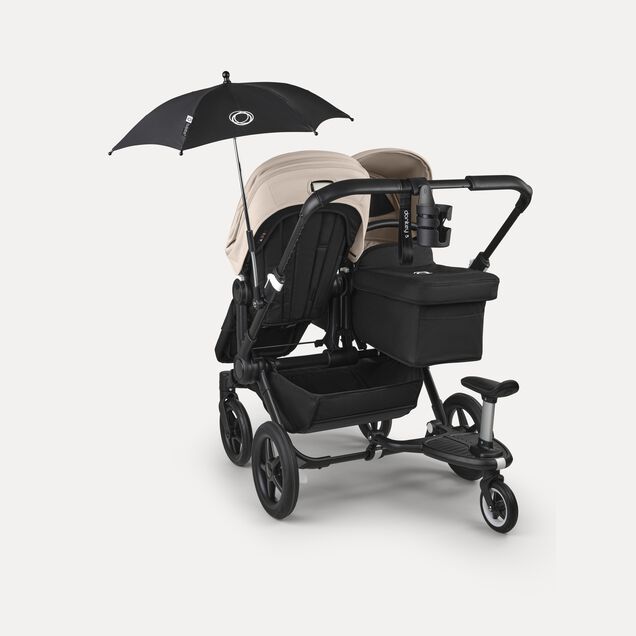Bugaboo Donkey 5 Duo double stroller black base, forest green fabrics, forest green sun canopy - Main Image Slide 11 of 11