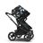 Bugaboo Donkey 5 twin stroller black base, midnight black fabrics, animal explorer green/light blue sun canopy - Thumbnail Slide 4 of 12