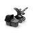 Bugaboo Fox 2 seat and bassinet stroller black sun canopy, grey melange fabrics, black base - Thumbnail Slide 9 of 10
