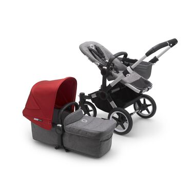 Bugaboo Donkey3 mono complete ASIA ALU/GREY MELANGE-RED