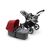 Bugaboo Donkey3 mono complete ASIA ALU/GREY MELANGE-RED - Thumbnail Slide 1 of 4