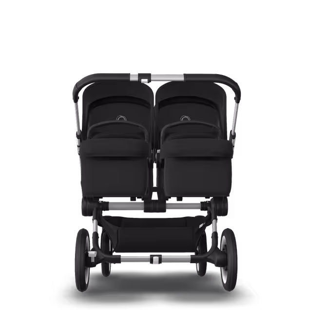 Bugaboo Donkey 3 Twin travel system black sun canopy, black fabrics, aluminium base - Main Image Slide 11 of 15