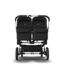 Bugaboo Donkey 3 Twin travel system black sun canopy, black fabrics, aluminium base