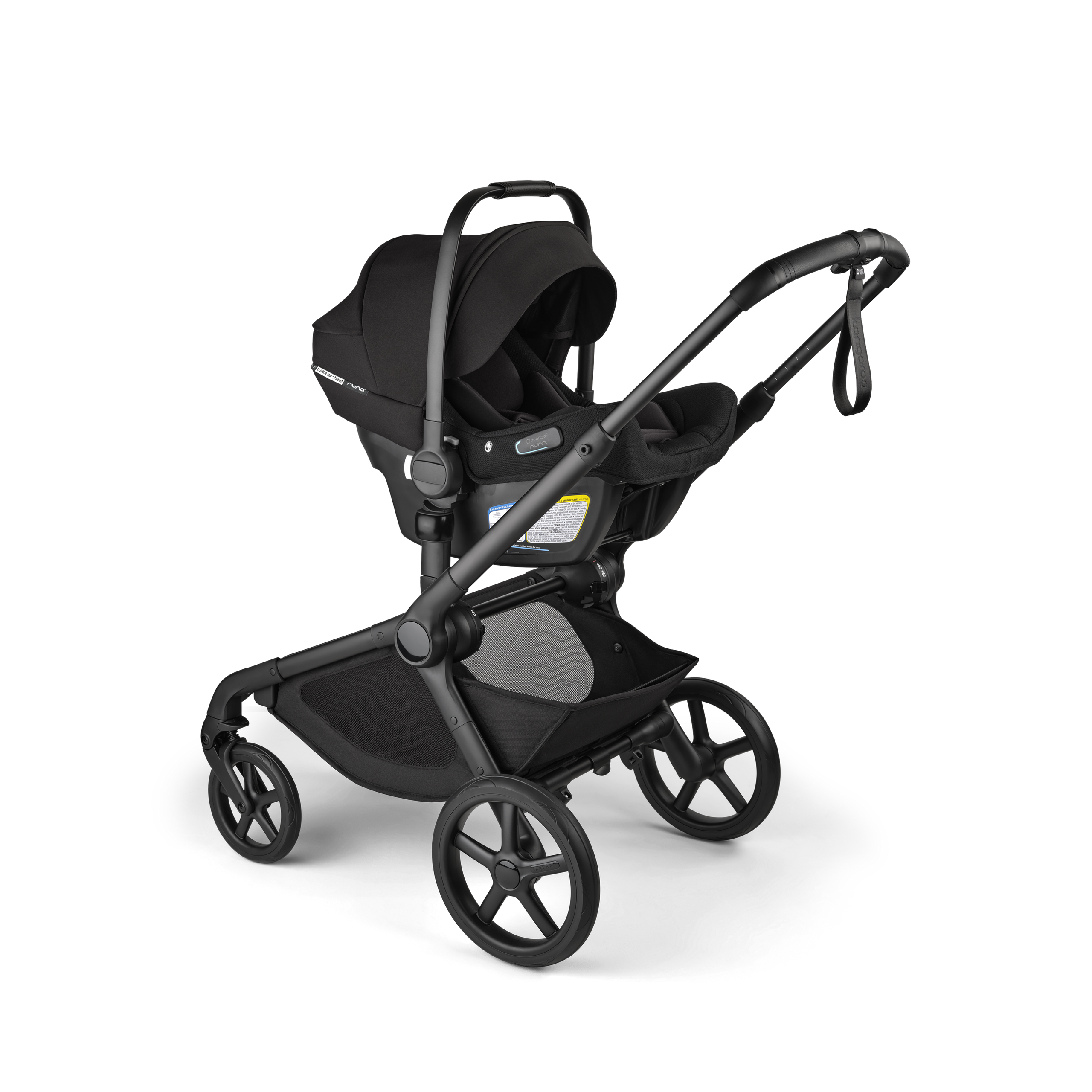 Bugaboo Kangaroo seat-only stroller black base, forest green fabrics, forest green sun canopy - Thumbnail Slide 10 of 11