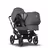 Bugaboo Donkey 3 Duo travel system grey melange sun canopy, grey melange fabrics, black base - Thumbnail Slide 2 of 14