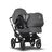 Bugaboo Donkey 3 Duo travel system grey melange sun canopy, grey melange fabrics, black base - Thumbnail Slide 2 of 14