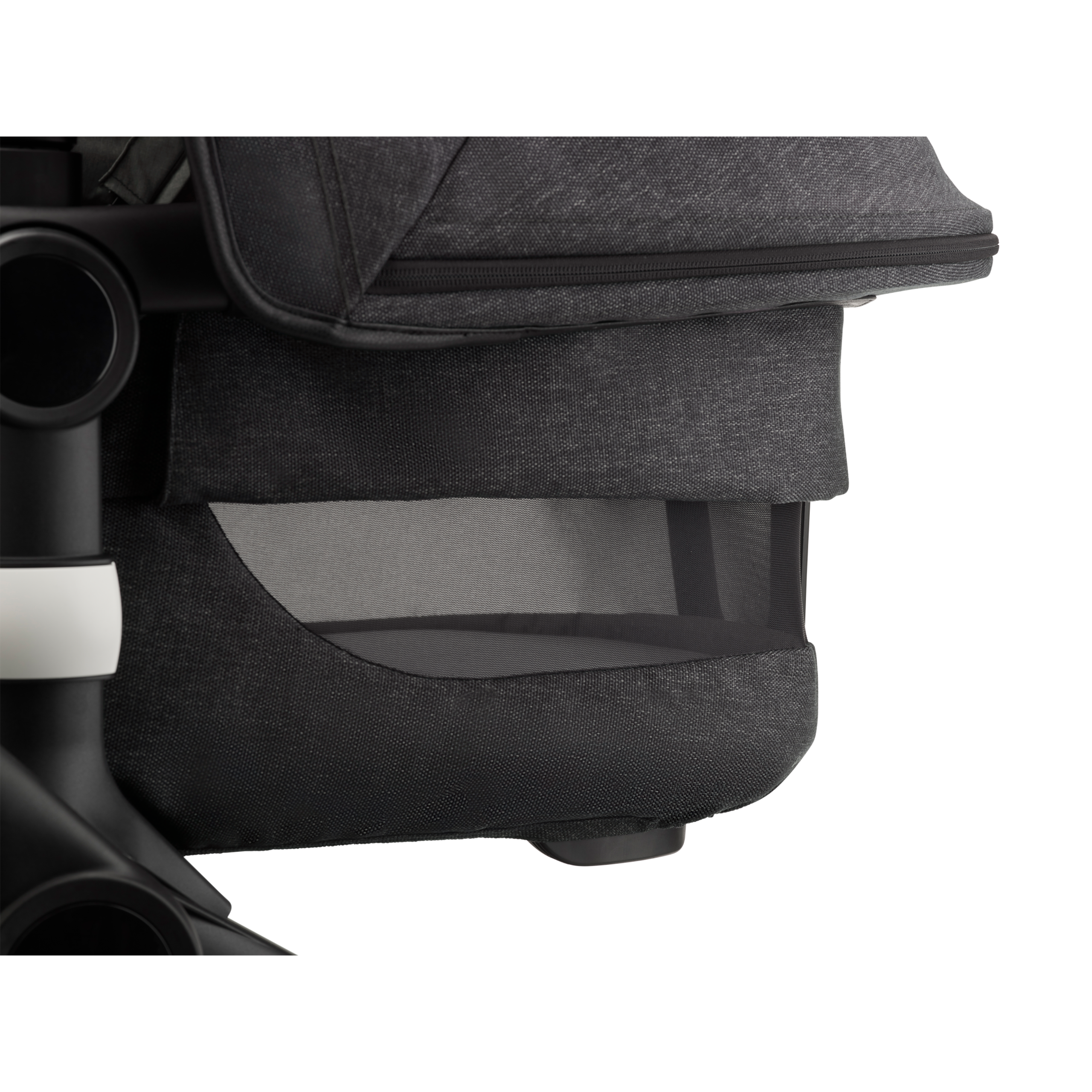 Close up of a Fox 3 pram body with breezy panel. - Thumbnail Slide 5 of 15