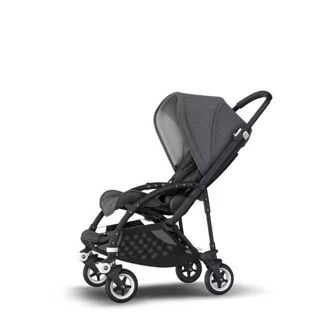 Bugaboo Bee 5 travel system grey melange sun canopy, grey melange fabrics, black base - Main Image Slide 8 of 19