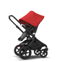 Fox 2 Seat and Bassinet Stroller Red sun canopy, Grey Melange style set, Black chassis - Thumbnail Slide 5 of 8