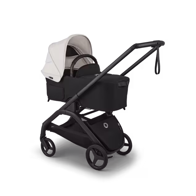 Bugaboo Dragonfly Plus 2-in-1 stroller black base, heritage black fabrics, misty white sun canopy - Main Image Slide 2 of 11