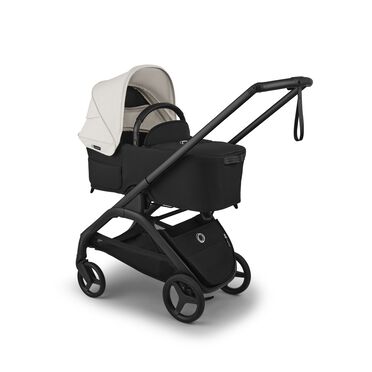 Bugaboo Dragonfly Plus 2-in-1 stroller black base, heritage black fabrics, misty white sun canopy - view 2