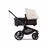 Bugaboo Fox 5 Renew bassinet newborn stroller, with black chassis, Heritage Black fabrics, and Misty White sun canopy. - Thumbnail Slide 2 of 12