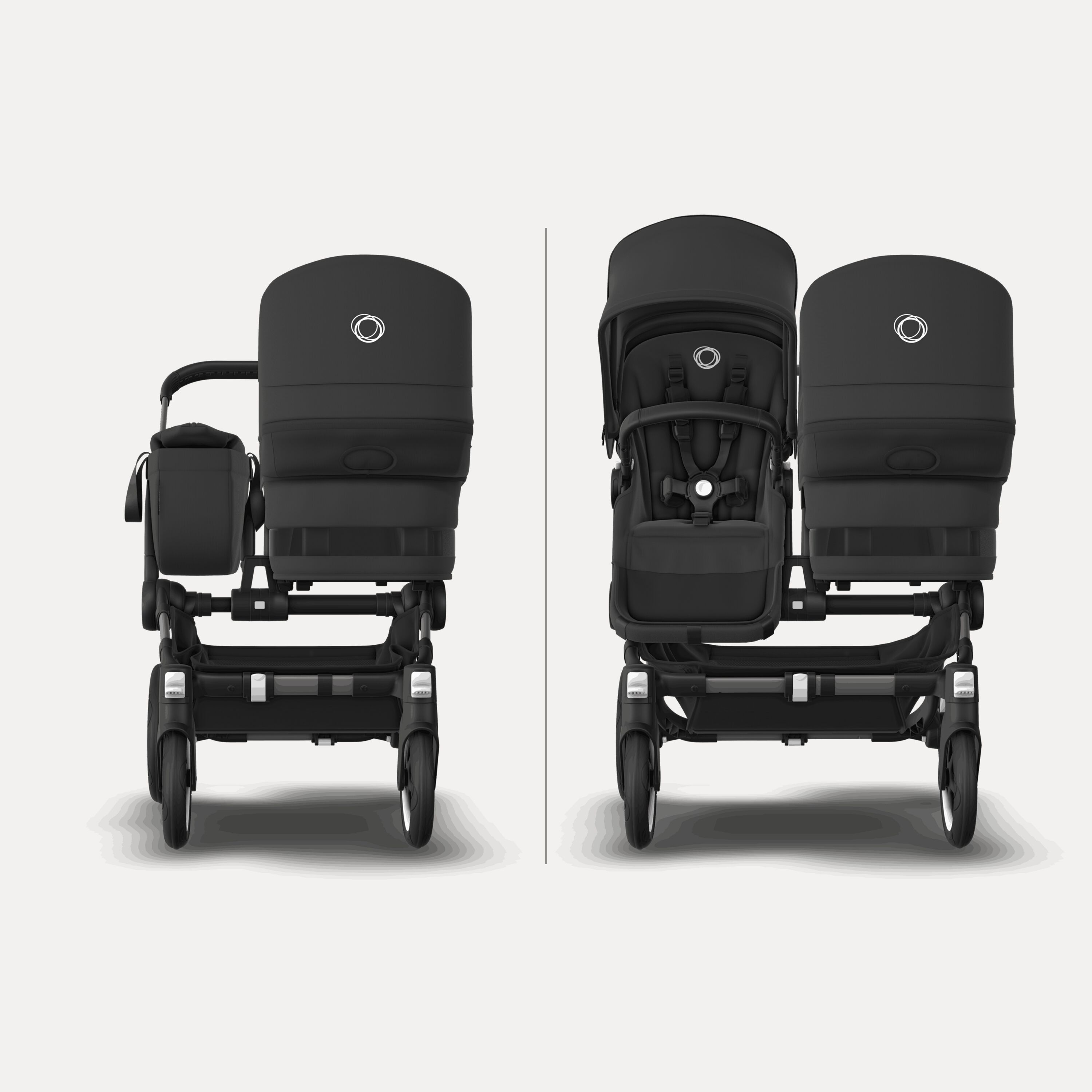 Bugaboo Donkey 5 Mono 2-in-1 stroller black base, midnight black fabrics, midnight black sun canopy - Main Modal Image Slide 8 of 12