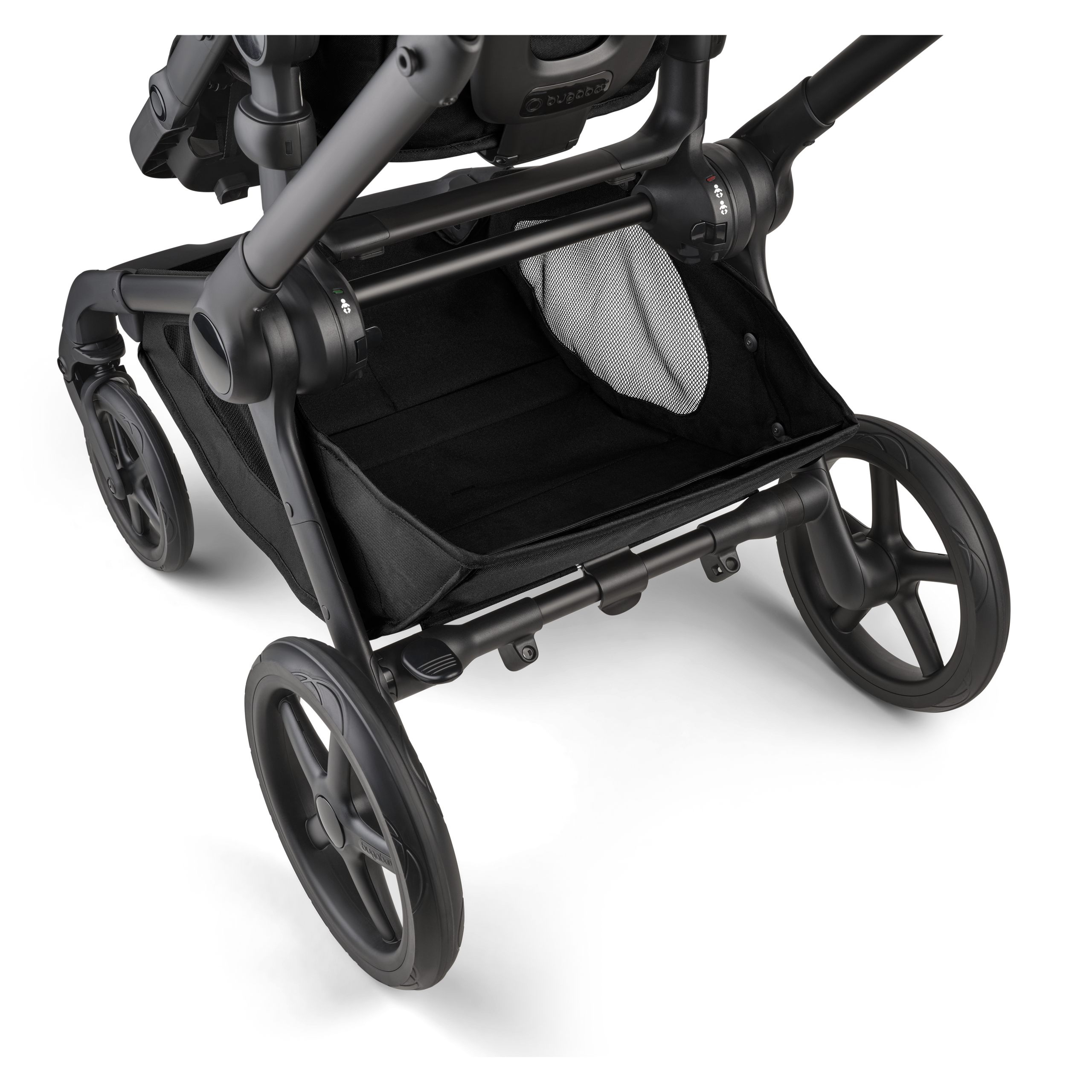 Bugaboo Kangaroo tandem stroller black base, forest green fabrics, forest green sun canopy test - Thumbnail Slide 11 of 15