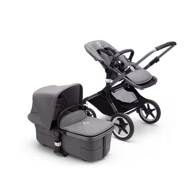 Refurbished Bugaboo Fox 3 complete GRAPHITE/GREY MELANGE-GREY MELANGE - Main Image Slide 3 van 6