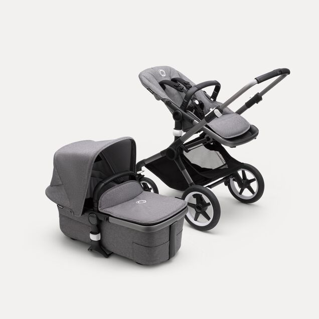 Refurbished Bugaboo Fox 3 complete GRAPHITE/GREY MELANGE-GREY MELANGE - Main Image Slide 3 of 6