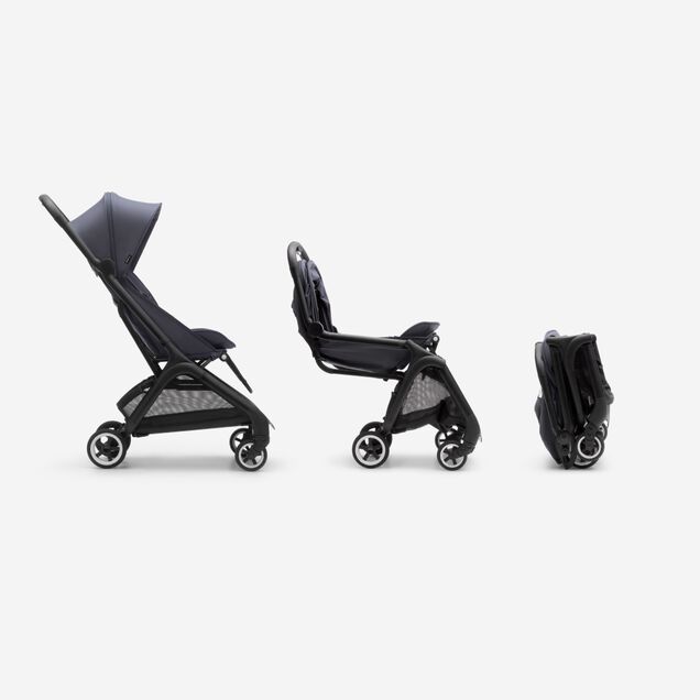 Bugaboo Butterfly travel stroller black base, forest green fabrics, forest green sun canopy - Main Image Slide 6 of 13