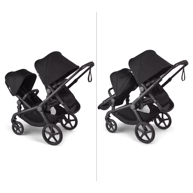Bugaboo x Artipoppe Kangaroo Limited edition 2-in-1 tandem stroller black base, heritage black fabrics, bugaboo x artipoppe sun canopy - Main Image Slide 7 of 10