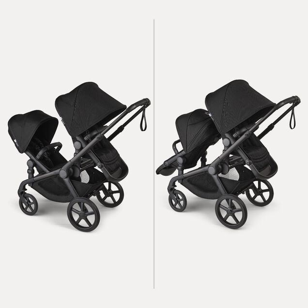 Bugaboo x Artipoppe Kangaroo Limited edition 2-in-1 tandem stroller black base, heritage black fabrics, bugaboo x artipoppe sun canopy - Main Image Slide 7 of 10