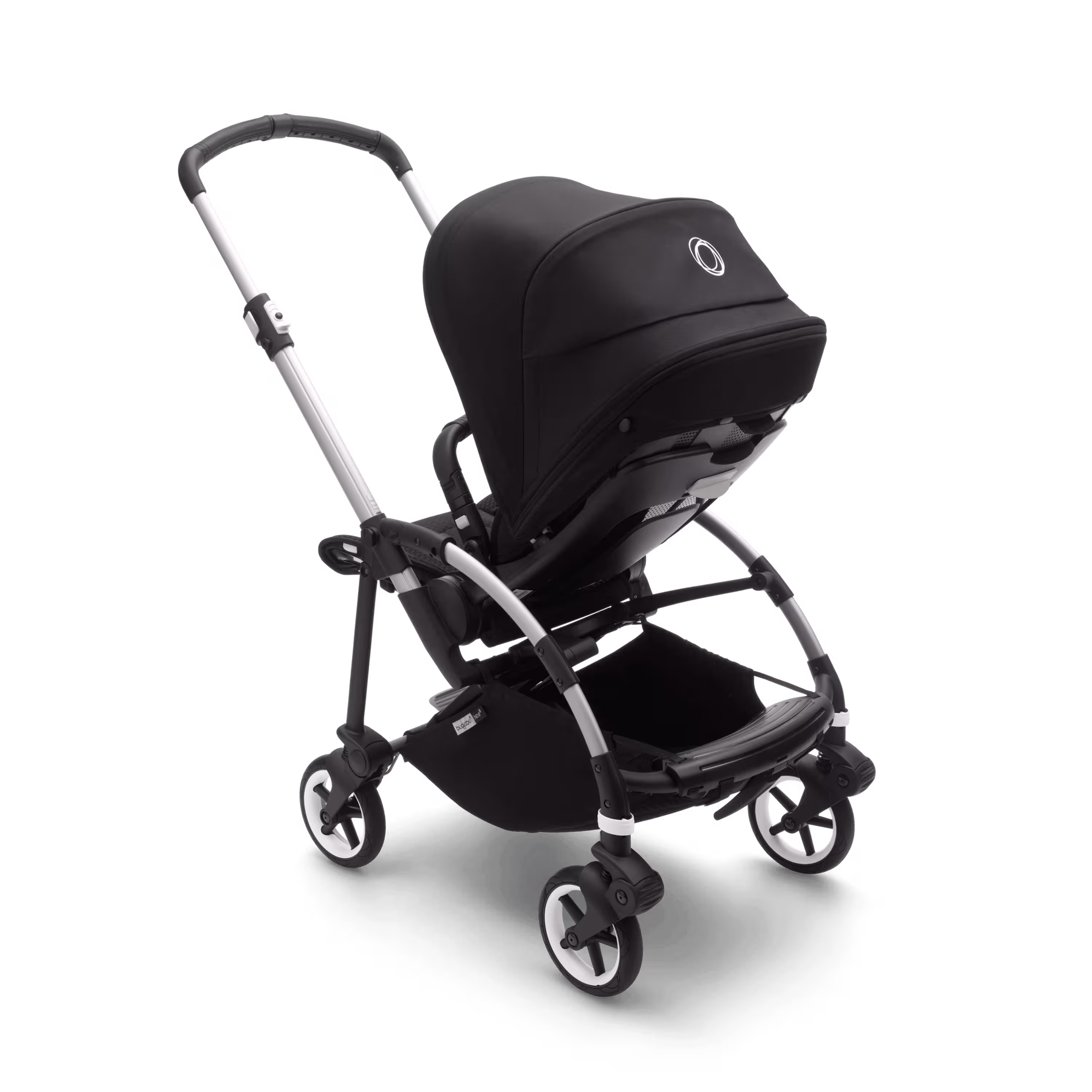 Bugaboo Bee 6 bassinet and seat stroller black sun canopy, black fabrics, aluminium base - Main Modal Image Slide 3 of 3