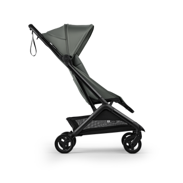 Bugaboo Butterfly 2 travel pushchair black base, forest green fabrics, forest green sun canopy