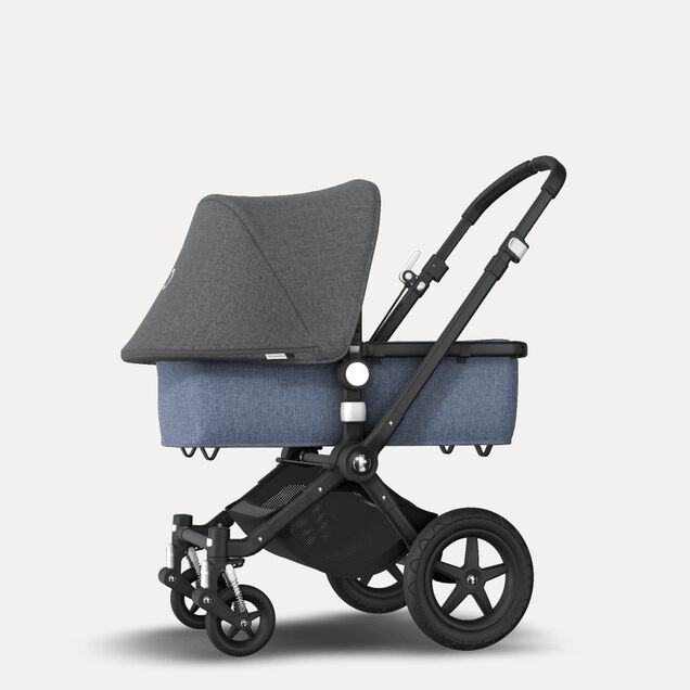 Bugaboo Cameleon3 Plus grey melange sun canopy, blue melange fabrics, black base - Main Image Slide 2 of 6