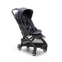Bugaboo Butterfly seat stroller black base, stormy blue fabrics, stormy blue sun canopy - Thumbnail Modal Image Slide 1 of 14